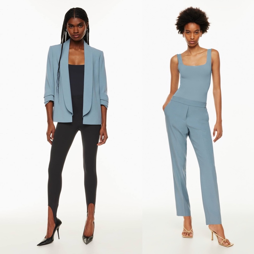 BABATON Aritzia 2 Piece Slab Blue Force Blazer & Conan Pant Suit Set, Size 4